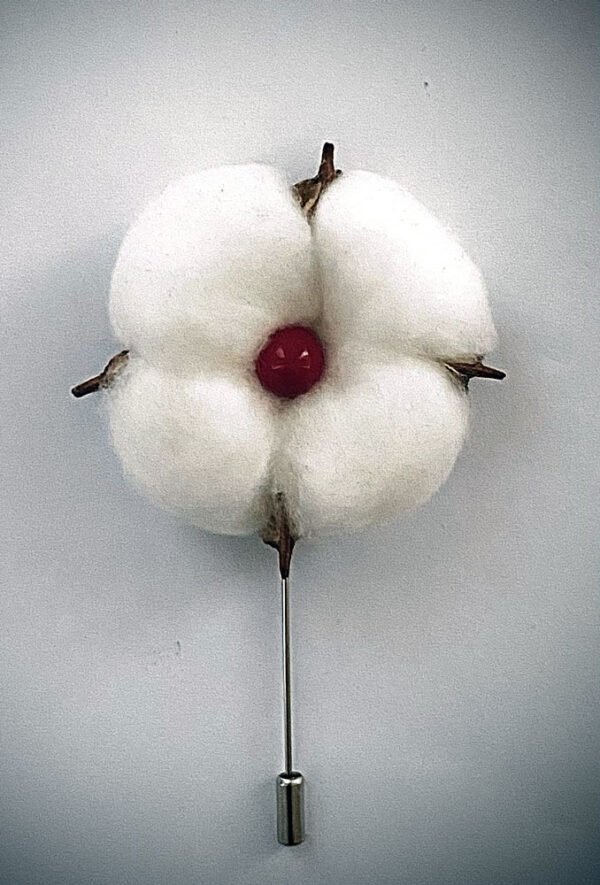 Sucoteto Handmade Cotton Flower Lapel Pin