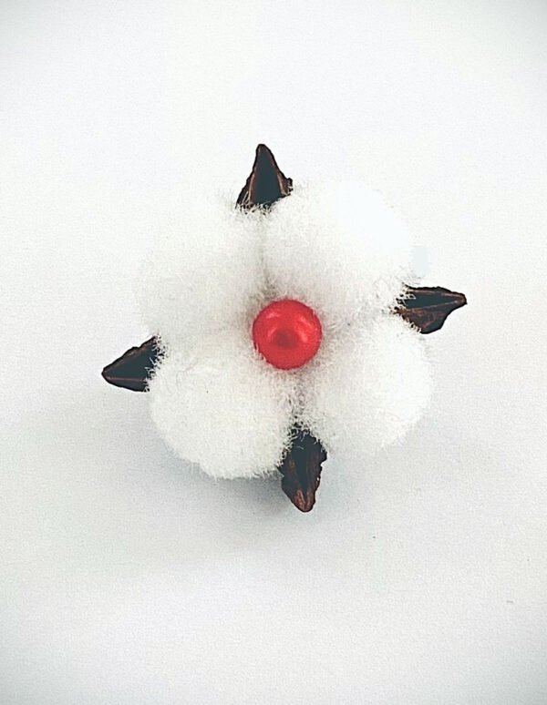 Sucoteto Handmade Flower lapel Pin (short stem)