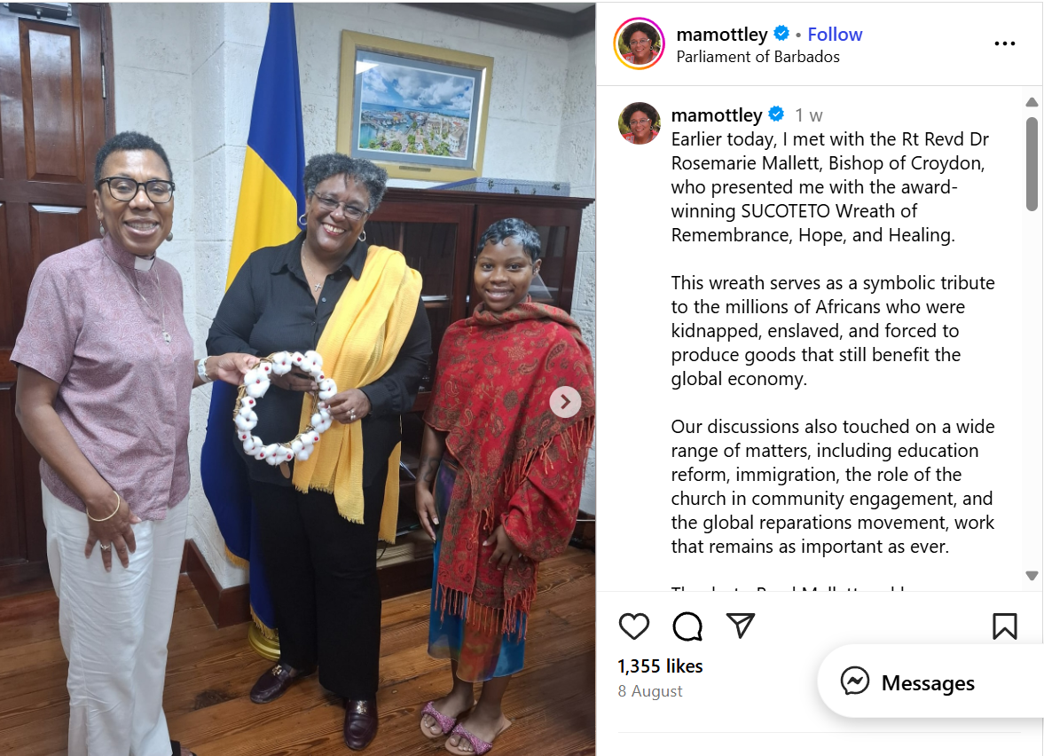 Barbados Makes History with The SUCOTETO Wreath: A New Chapter of Remembrance and Justice